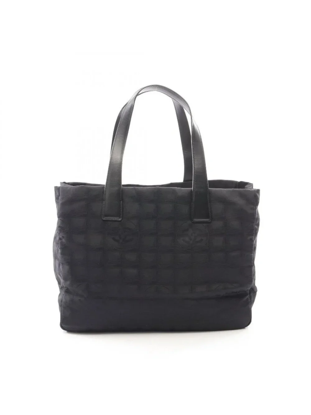 Chanel Tote Bag New Travel Line MM Black Leather MM